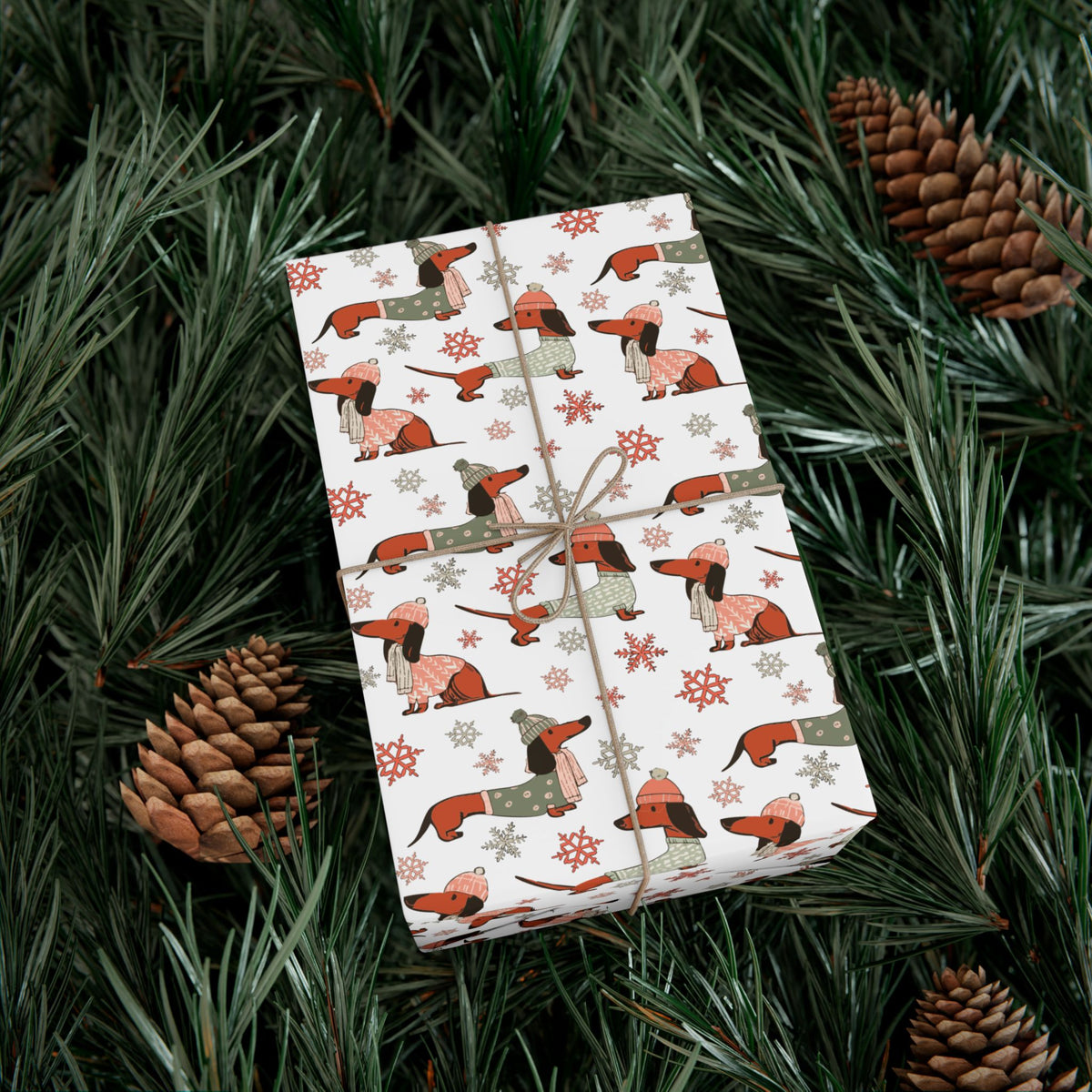 Dachshund Through The Snow - Wrapping Paper