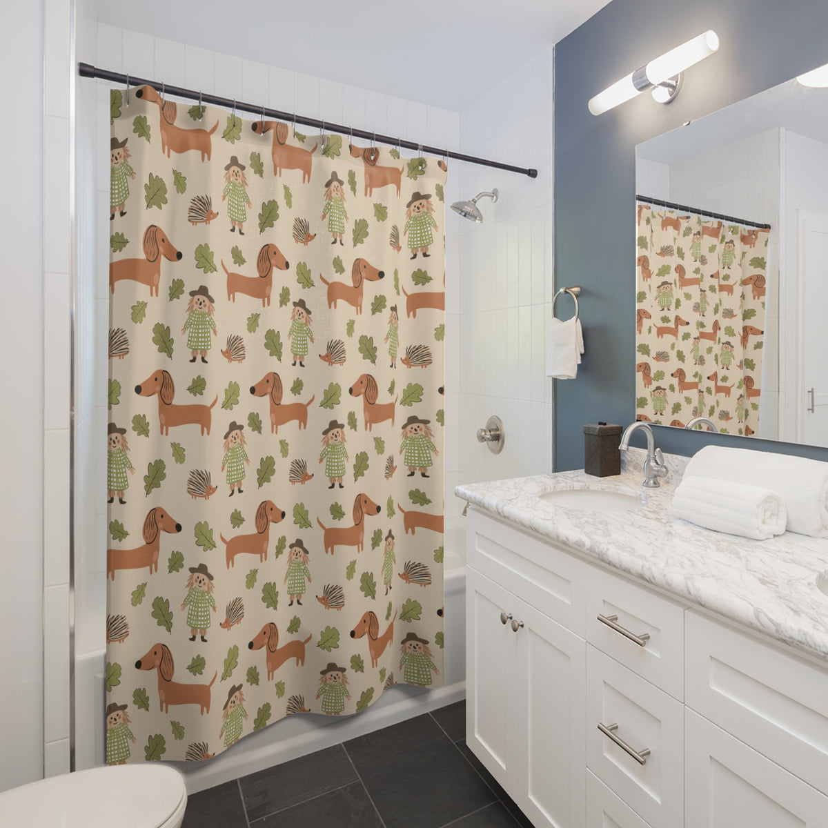 Scarecrow & Sausages - Shower Curtain