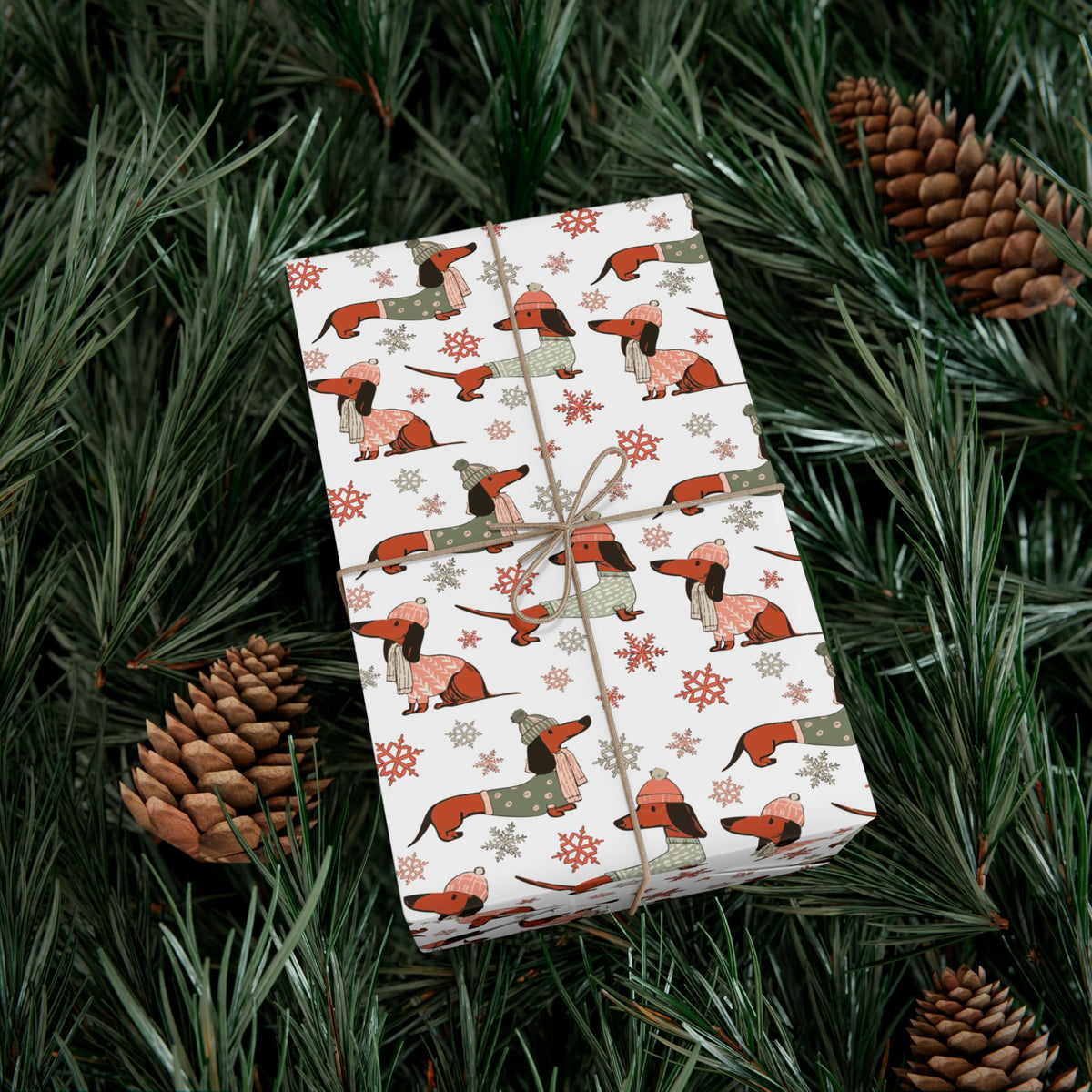 Dachshund Through The Snow - Wrapping Paper