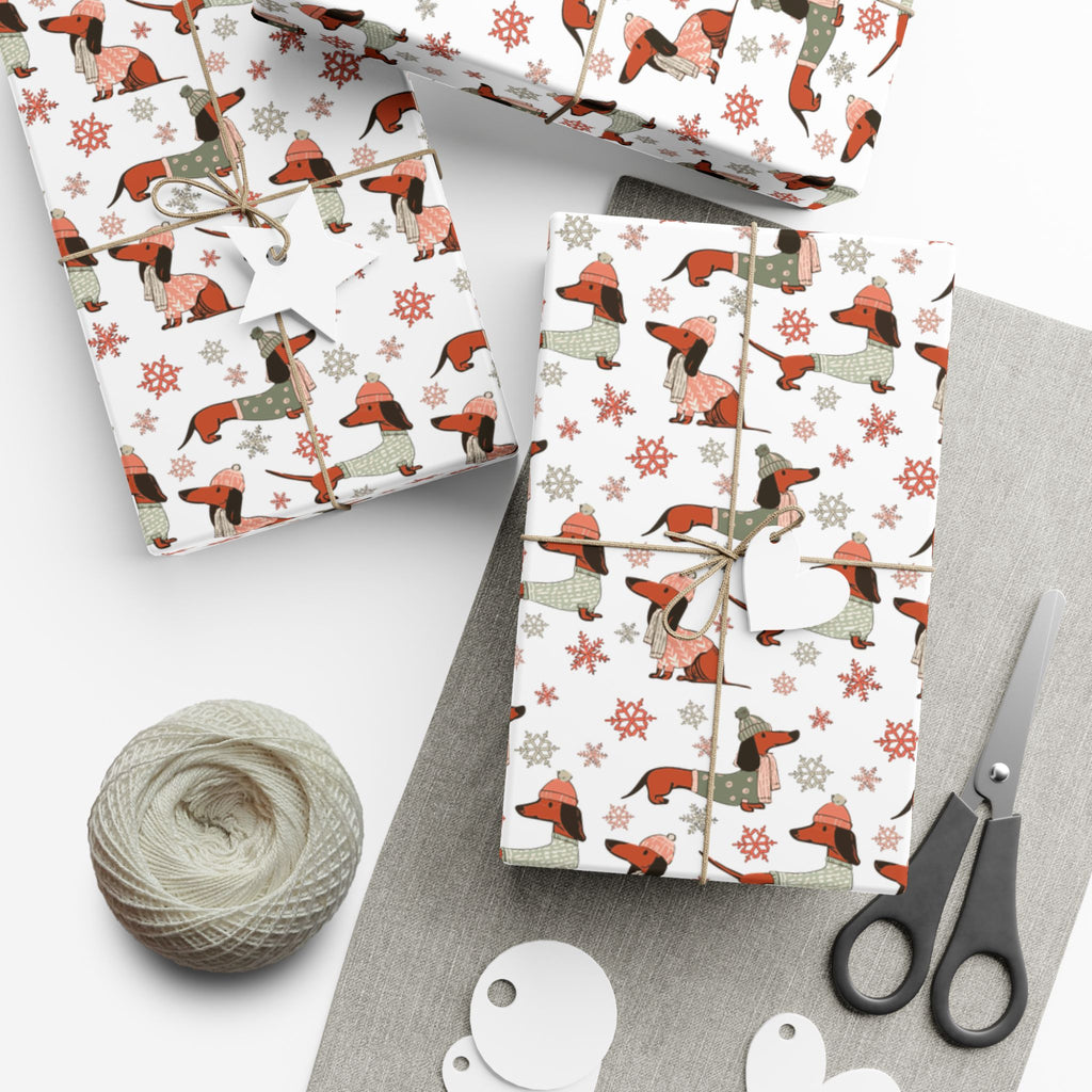 Dachshund Through The Snow - Wrapping Paper