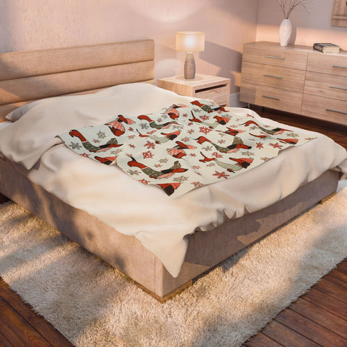 Dachshund Through The Snow - Plush Blanket
