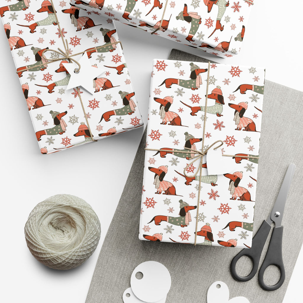 Dachshund Through The Snow - Wrapping Paper