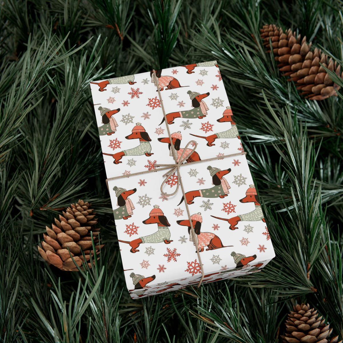 Dachshund Through The Snow - Wrapping Paper